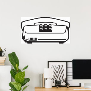 Old Telephone Symbol Poster