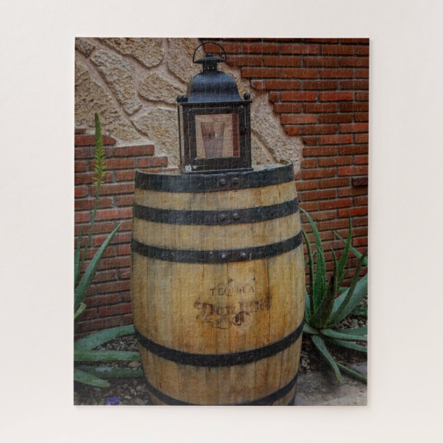 Old Tequila Barrel with Lantern Jigsaw Puzzle (Vertical)