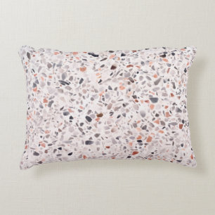 Old terrazzo texture, hamper pattern. decorative cushion
