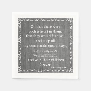Old Testament Bible Scripture Quote – Deuteronomy Napkin