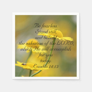 Old Testament Bible Scripture Quote – Exodus 14:13 Napkin
