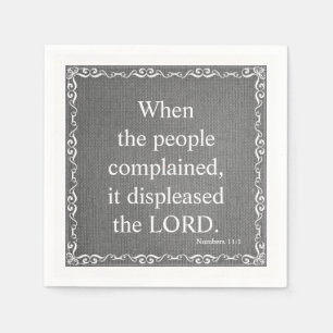 Old Testament Bible Scripture Quote – Numbers 11:1 Napkin