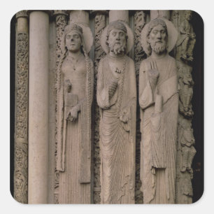 Old Testament figures, from the north embrasures o Square Sticker