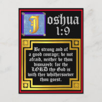 Old Testament Joshua 1:9 Illuminated Bible Quote