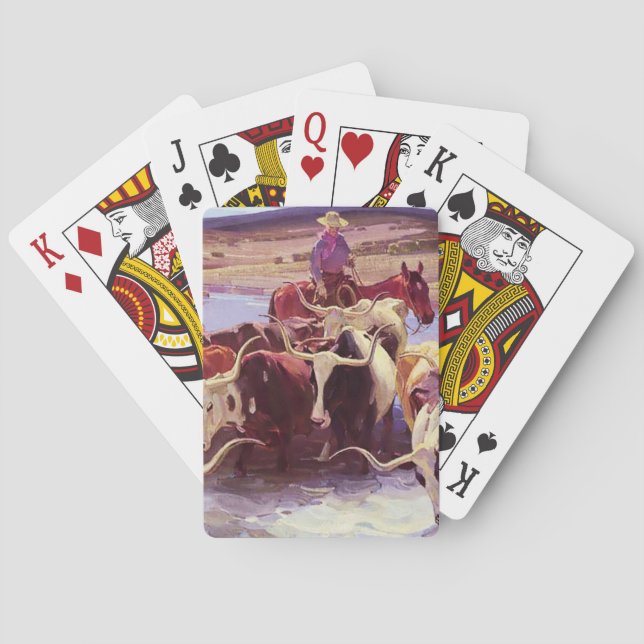 “Old Texas” by W Herbert Dunton Playing Cards (Back)