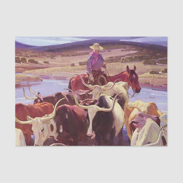 “Old Texas” by W Herbert Dunton Tissue Paper (Front)