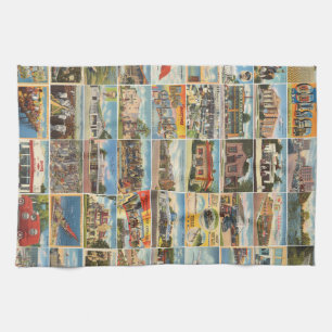 Old Texas Postcards Kitchen Towels