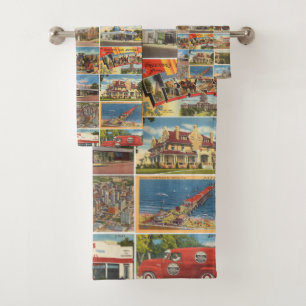 Old Texas Postcards Towel