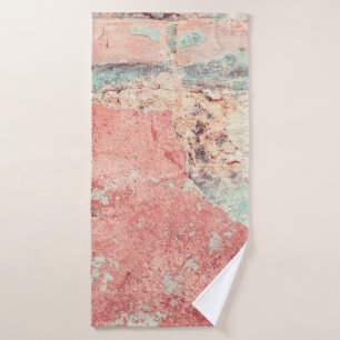 Old textured concrete wall with natural defects. S Bath Towel