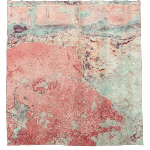 Old textured concrete wall with natural defects. S Shower Curtain