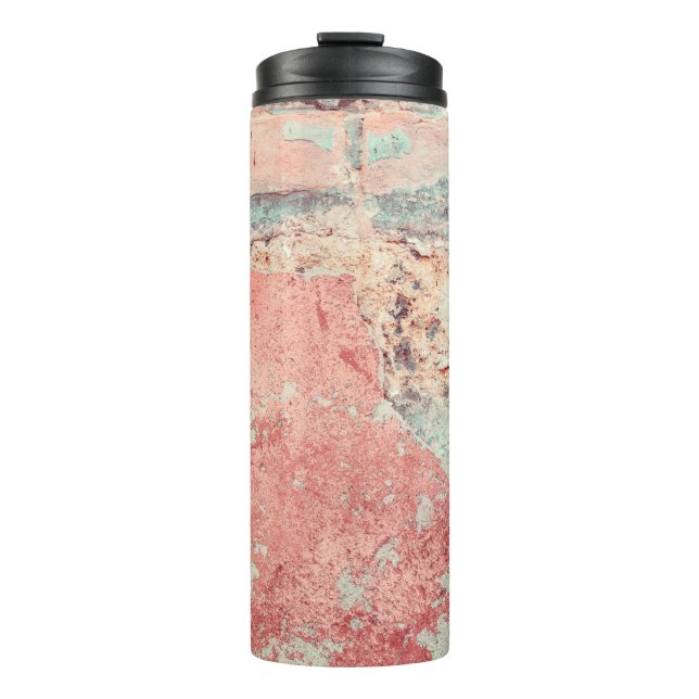 Old textured concrete wall with natural defects. S Thermal Tumbler (Front)