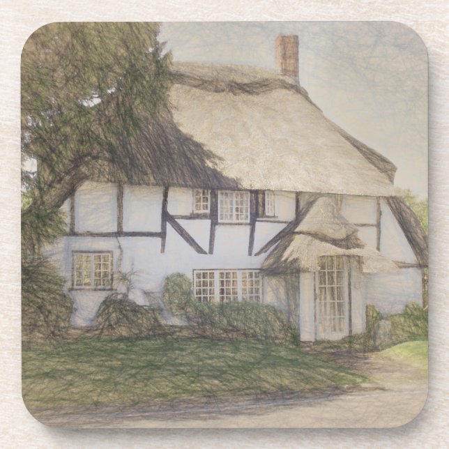 Old Thatched Cottage Coaster (Front)