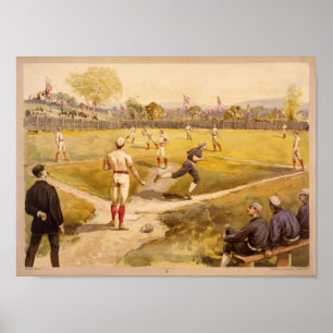 Old Time Base Ball Poster