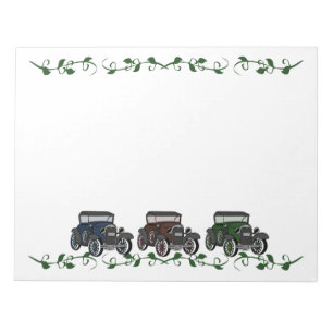 Old Time Cars Notepad
