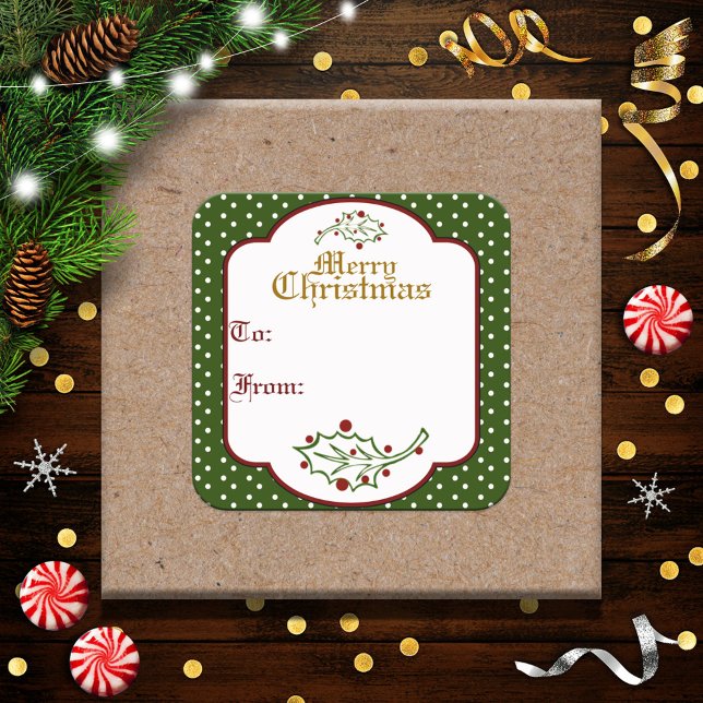 Old Time Christmas Gift Tag Sticker (Creator Uploaded)