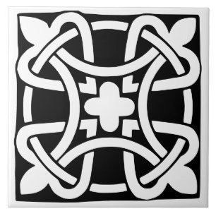 Old Time Classic Black and White Traditional Tile