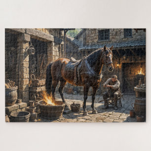Old Time Farrier Jigsaw Puzzle