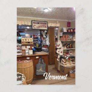 Old-time general store holiday postcard