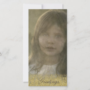 Old Time Gold Embellished Photo Card
