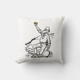 Old Time Gold Miner Prospector Cushion