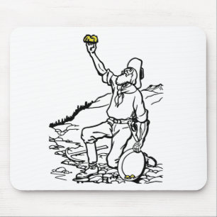 Old Time Gold Miner Prospector Mouse Mat