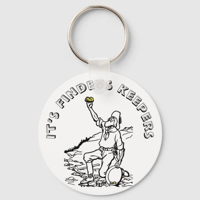 Old Time Gold Prospector Key Ring (Front)