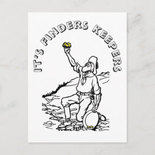 Old Time Gold Prospector Postcard