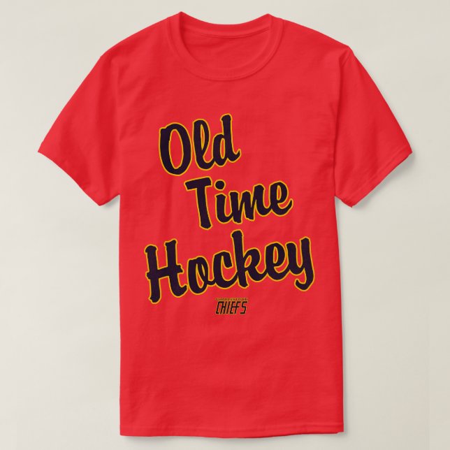 Old Time Hockey Steve Hanson Quote T-Shirt (Design Front)