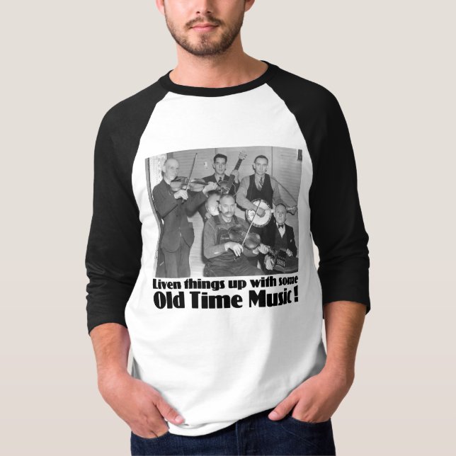 Old Time Music Men's Long Sleeve Raglan T-Shirt (Front)