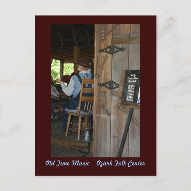 Old Time Music ~ The Fiddler Postcard (Front)