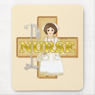 Old Time Nurse Mouse Mat