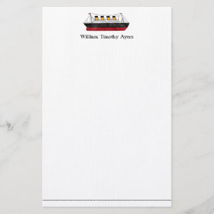 Old-Time Passenger Liner Stationary Stationery