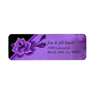 Old TIme Purple Rose Floral Set