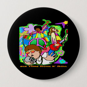 Old Time Rock N' Roll 10 Cm Round Badge