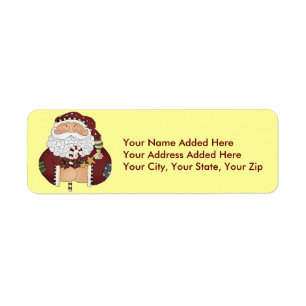 Old Time Santa Return Address Labels