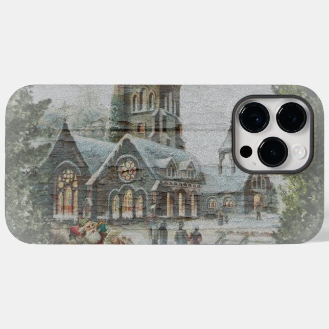 Old time Santa with children in front of a church  Case-Mate iPhone Case (Back (Horizontal))