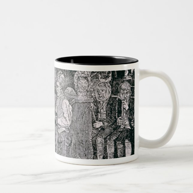 Old-Time School in Pennsylvania Two-Tone Coffee Mug (Right)