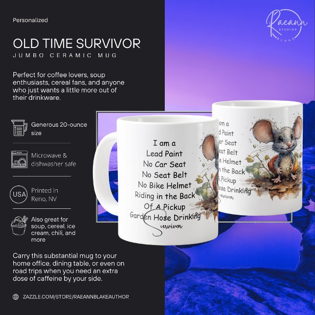 Old Time Survivor Jumbo Ceramic Mug (Creator Uploaded)