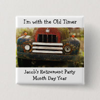 Old Timer Antique Truck Occasion Pin Badge