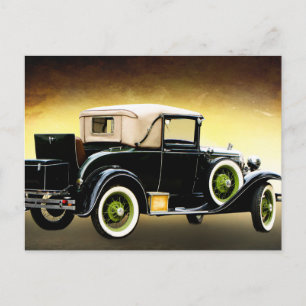 old timer car postcard