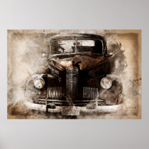 Old timer Car Poster