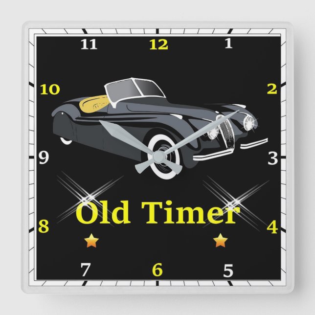 Old Timer Jaguar Wall Clock (Front)