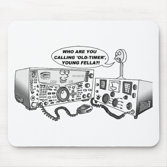 Old Timer Radio Mouse Mat (Front)