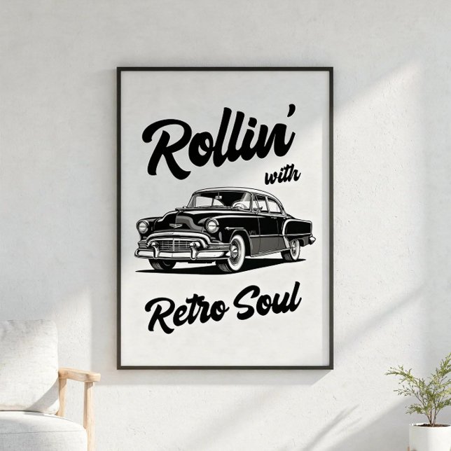 Old timer with typography poster (Creator Uploaded)