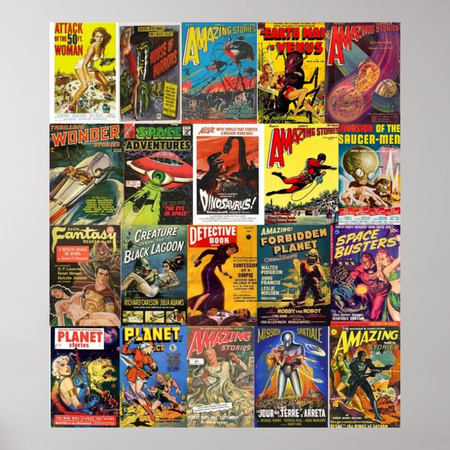 Old timey pulps poster (Front)