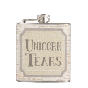 Old Timey Unicorn Tears Hip Flask