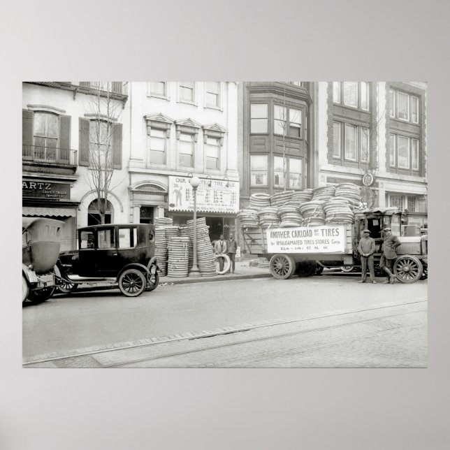 Old Tire Store, 1921 Poster (Front)