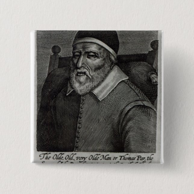 Old Tom Parr, 1635 15 Cm Square Badge (Front)