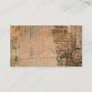 Old Torn Vintage Newspaper One Business Card