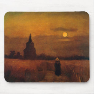 Old Tower In The Fields by Vincent van Gogh Mouse Mat